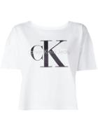 Calvin Klein Jeans Logo Print T-shirt, Women's, Size: Small, White, Cotton