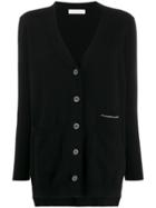 Fabiana Filippi V-neck Embellished Detail Cardigan - Black