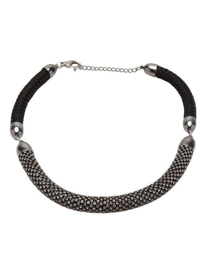 Nektar De Stagni Crystal Rope Necklace, Women's, Black, Crystal/other Fibres