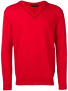 Falke V-neck Lightweight Jumper - Red