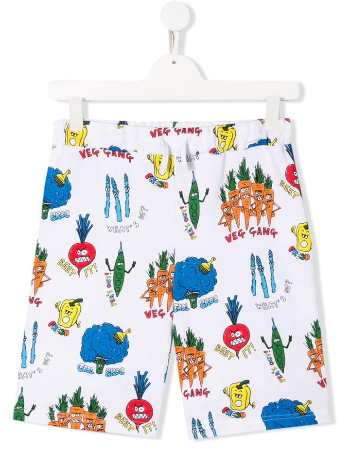 Stella Mccartney Kids Teen Veg Gang Shorts - White