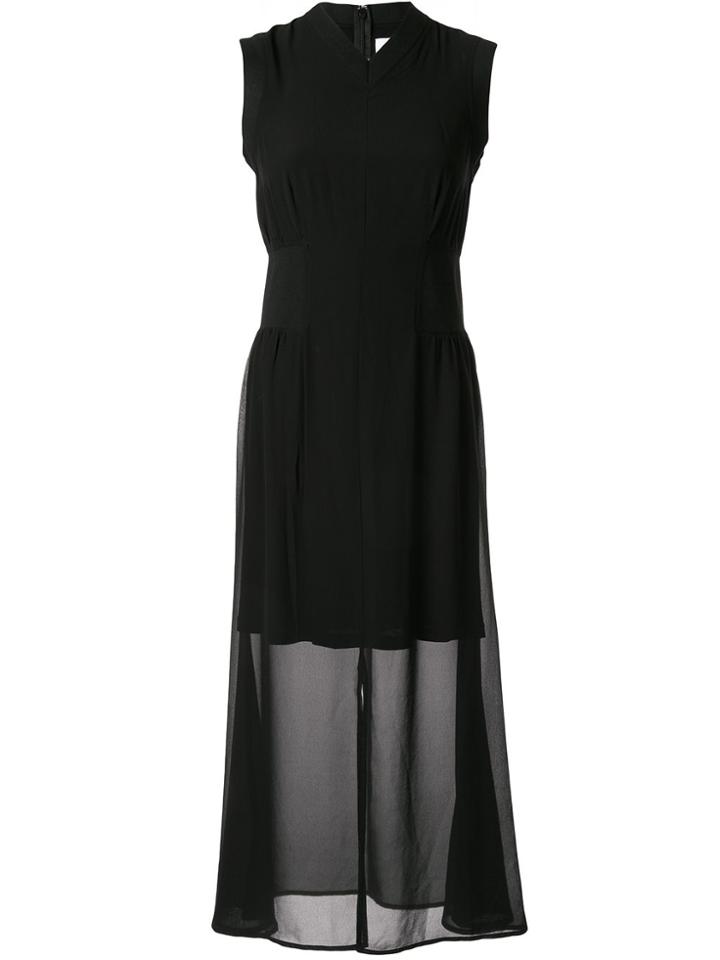 Ck Calvin Klein Layered Georgette Dress - Black