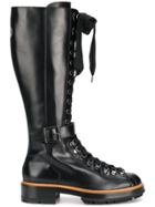 Santoni Mid-calf Boots - Black