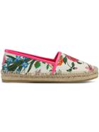 Gucci Flora Print Canvas Espadrilles - White