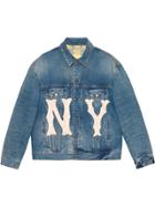 Gucci Denim Jacket With Ny Yankees&trade; Patch - Blue