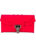 Philipp Plein Neon Highway Clutch, Women's, Pink/purple, Calf Leather