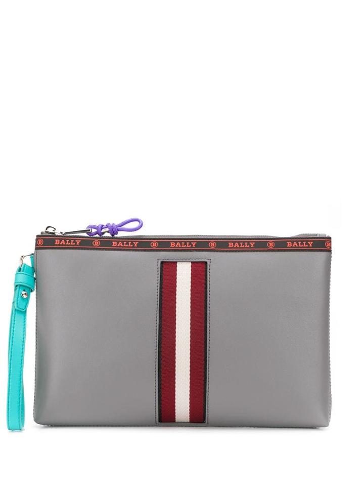 Bally Logo Band Pouch - Grey