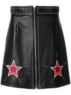 Miu Miu Embellished Star Mini Skirt - Black