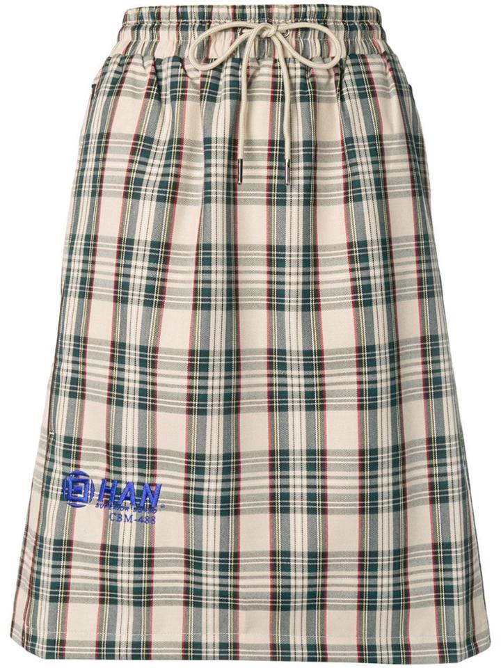 Han Kj0benhavn Tartan Logo Midi Skirt - Neutrals