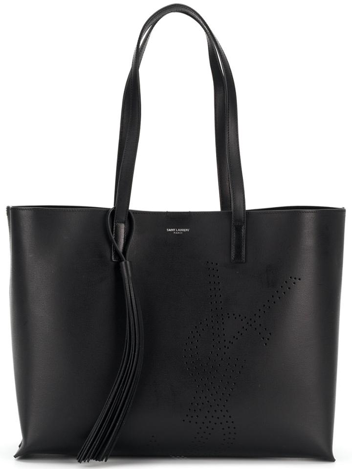 Saint Laurent Shopping Tassel Tote - Black