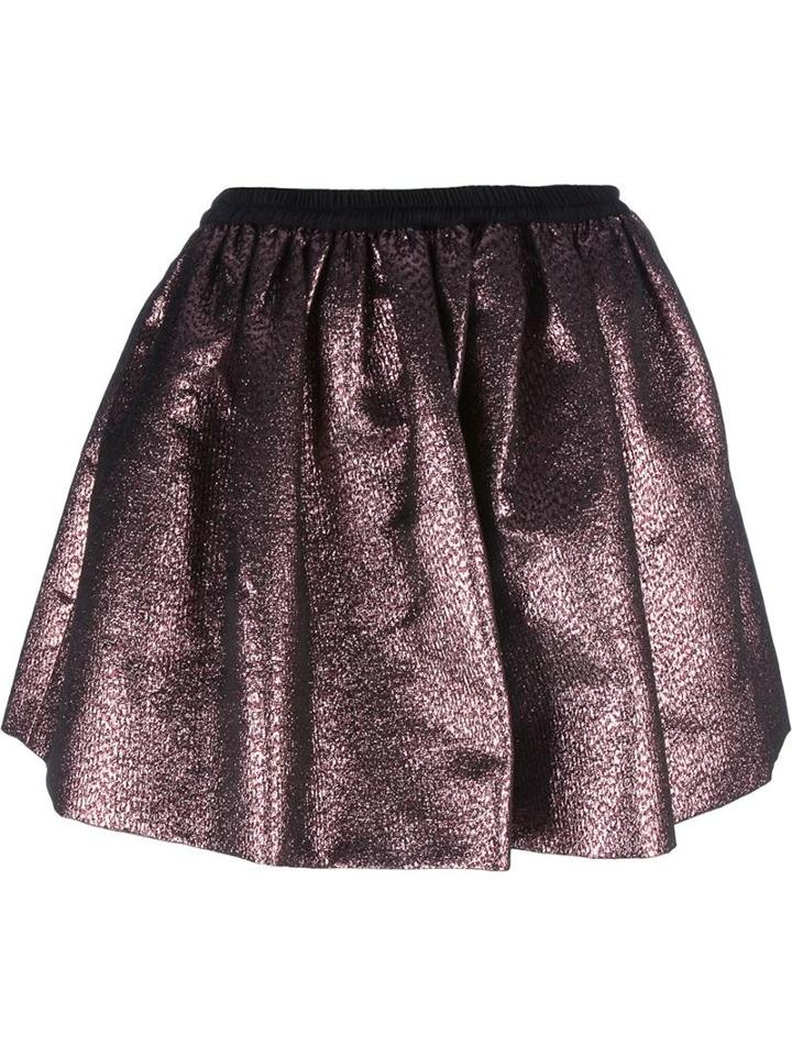 Twisty Parallel Universe Metallic Mini Skirt