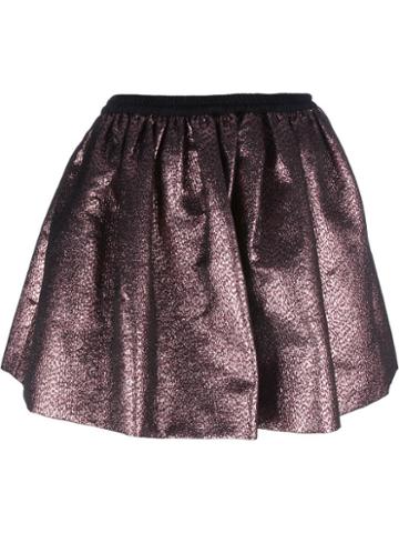 Twisty Parallel Universe Metallic Mini Skirt