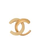 Cc Logo Brooch, Women's, Metallic, Chanel Vintage