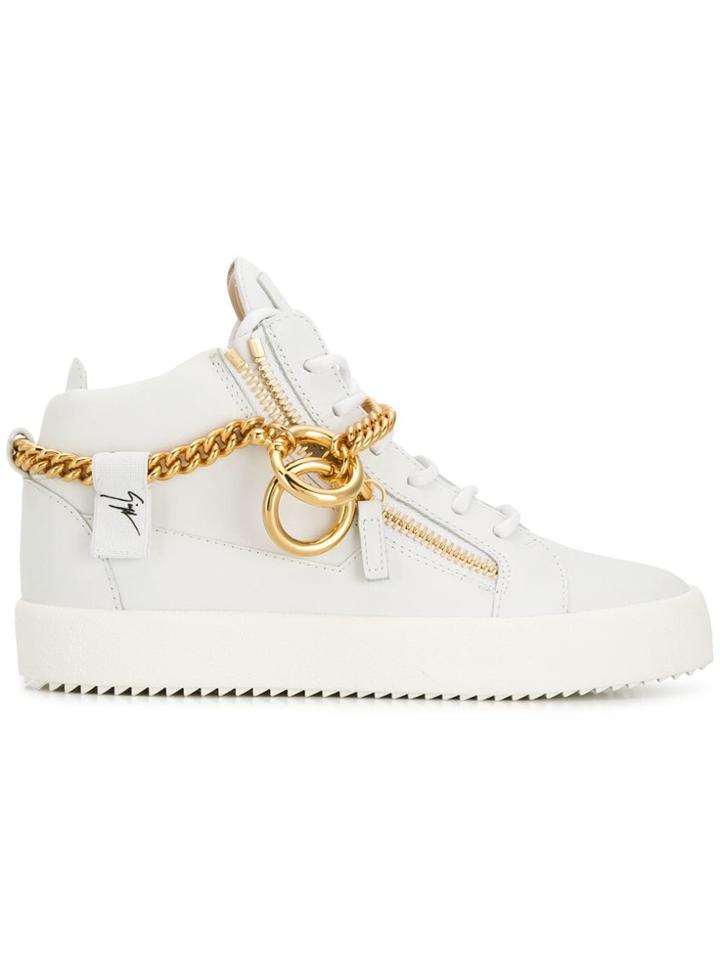Giuseppe Zanotti Design Chain Hi-top Sneakers - White