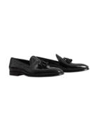 Burberry Tasselled Patent Leather Loafers - Black