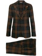 Manuel Ritz Tartan Two-piece Suit - Brown