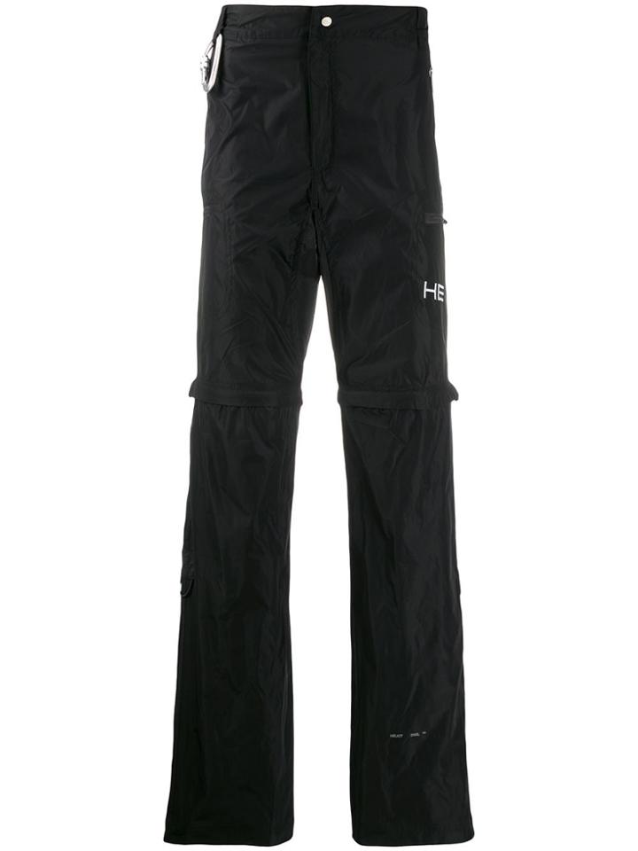 Heliot Emil Zipped Knees Detail Trousers - Black
