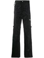Heliot Emil Zipped Knees Detail Trousers - Black