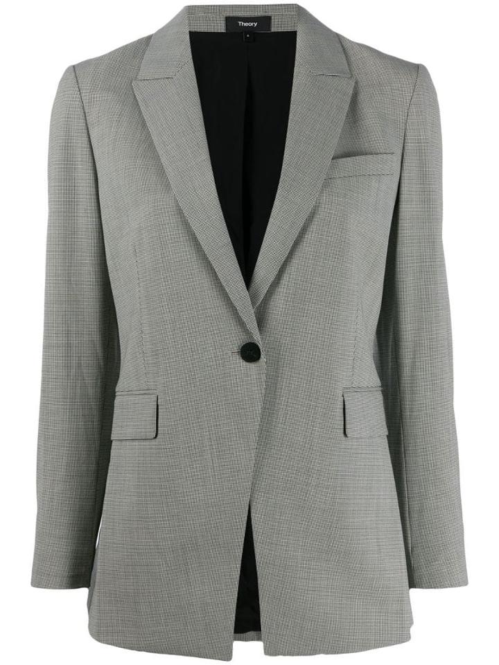 Theory Micro Check Blazer - Black