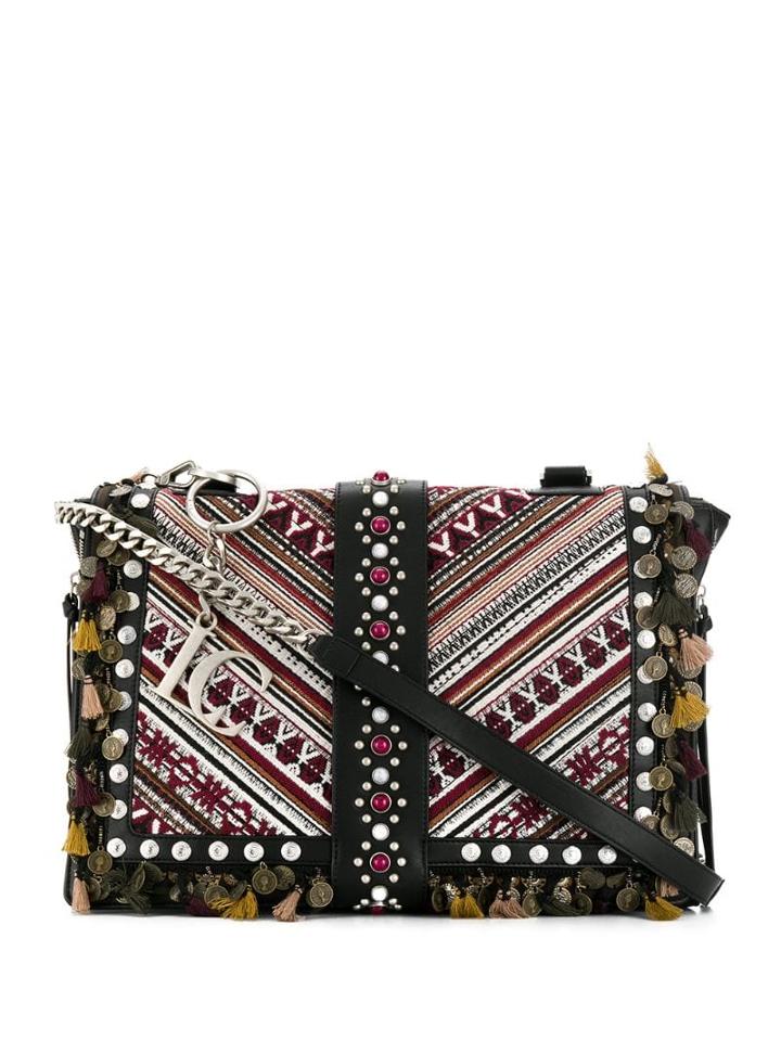 La Carrie Embellished Shoulder Bag - Black