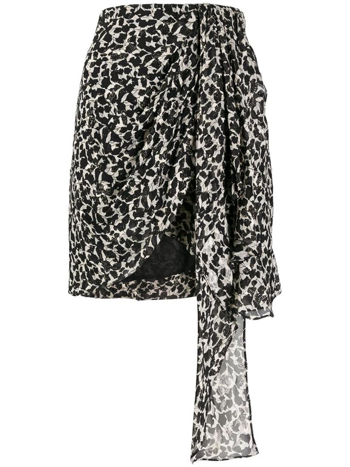 Isabel Marant Printed Wrap Skirt - Black