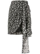 Isabel Marant Printed Wrap Skirt - Black