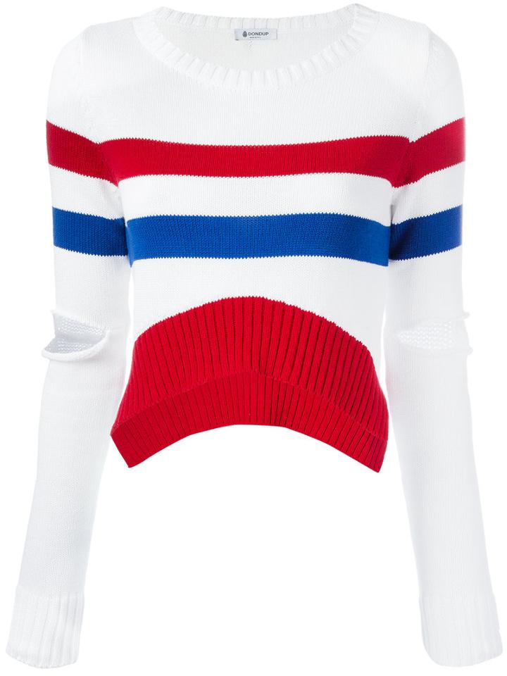 Dondup - Striped Jumper - Women - Cotton - S, Women's, White, Cotton