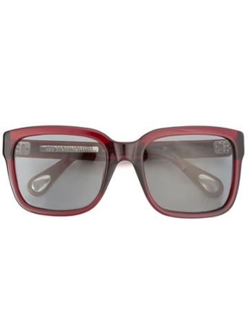 Linda Farrow Gallery Oversized Sunglasses, Adult Unisex, Red, Nylon/acetate/sterling Silver/glass