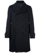Z Zegna - Double Breasted Coat - Men - Cotton/polyamide/cupro/wool - 54, Blue, Cotton/polyamide/cupro/wool