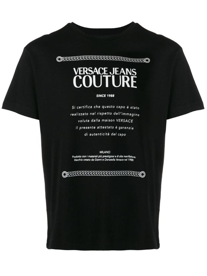Versace Jeans Couture Logo Plaque T-shirt - 899 Black