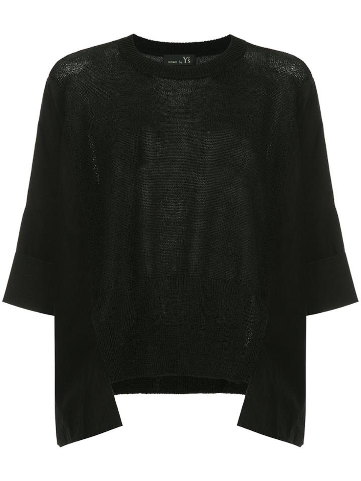 Y's Cut Out Detail T-shirt - Black