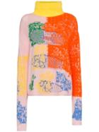 I-am-chen Colour Block Angora And Wool Intarsia Sweater - Multicolour