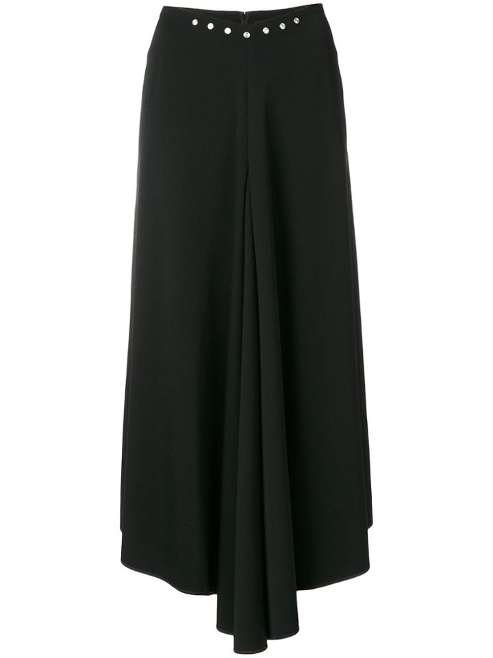 Y's By Yohji Yamamoto Vintage Long Studded Waist Skirt - Black