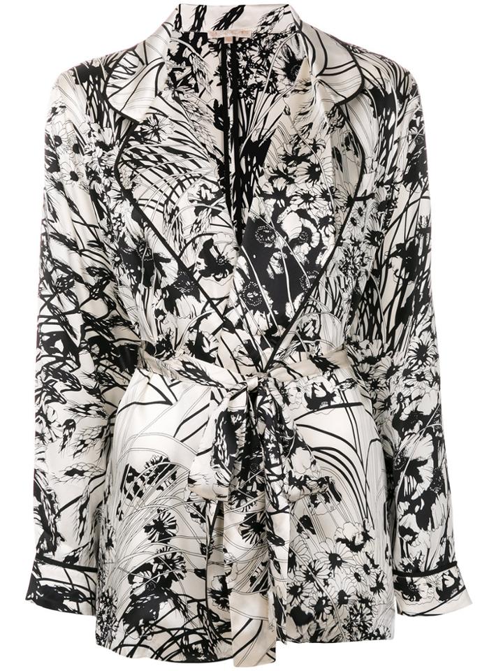 Gold Hawk Printed Pyjama Jacket - White