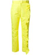 Msgm Frill Trim Trousers - Yellow & Orange