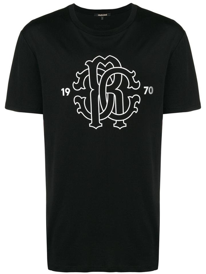 Roberto Cavalli Heraldic Logo 1970 T-shirt - Black