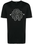 Roberto Cavalli Heraldic Logo 1970 T-shirt - Black