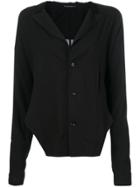 Yohji Yamamoto Ripped Lapel Jacket - Black