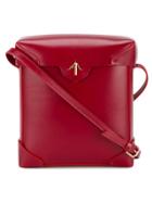 Manu Atelier Red Pristine Leather Cross Body Bag