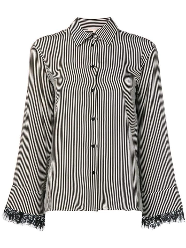 Gold Hawk Vertical Stripe Shirt - Black