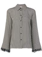 Gold Hawk Vertical Stripe Shirt - Black