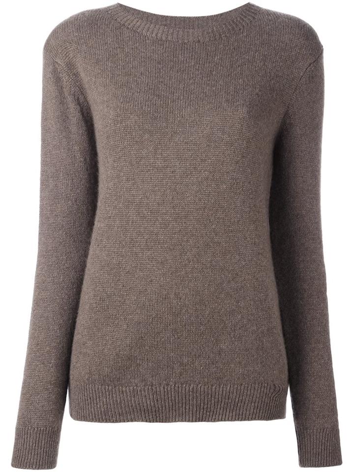 Ralph Lauren Purple Crew Neck Jumper, Women's, Size: Medium, Brown, Nylon/spandex/elastane/cashmere