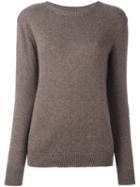 Ralph Lauren Purple Crew Neck Jumper, Women's, Size: Medium, Brown, Nylon/spandex/elastane/cashmere