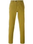 Fay Slim Chino Trousers, Men's, Size: 52, Yellow/orange, Cotton/spandex/elastane