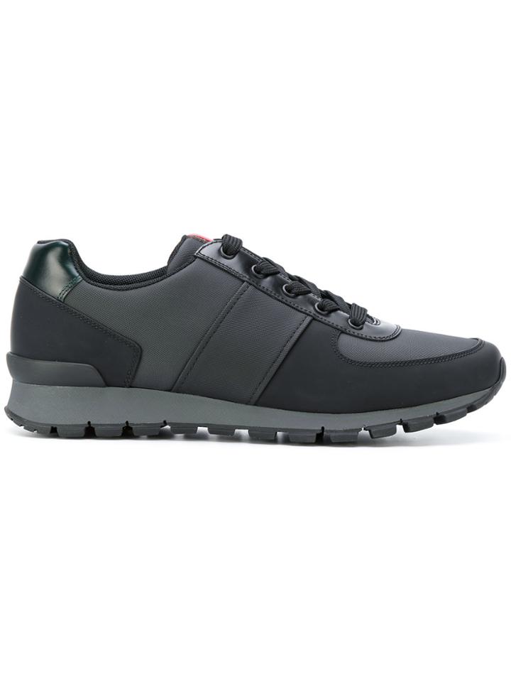 Prada Match Race Running Sneakers - Black