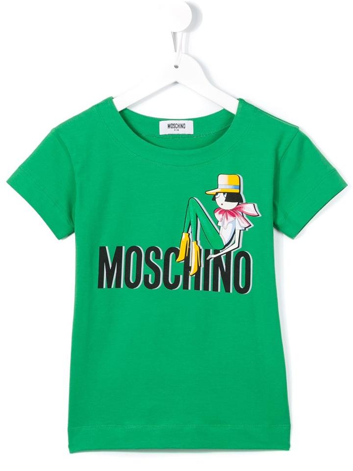 Moschino Kids Printed T-shirt, Toddler Girl's, Size: 5 Yrs, Green