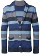 Guild Prime - Striped Cardigan - Men - Cotton - 3, Blue, Cotton