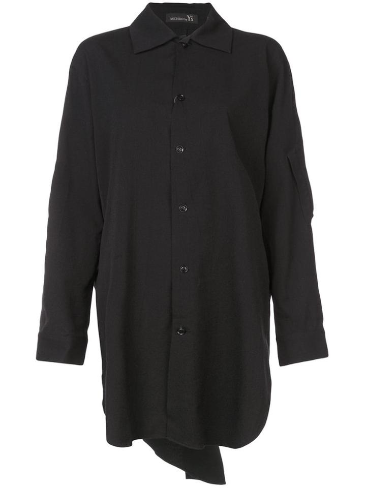 Y's Boxy Shirt Dress - Black