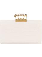 Alexander Mcqueen Four-ring Clutch Bag - Nude & Neutrals