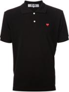 Comme Des Garçons Play Mini Heart Polo Shirt, Men's, Size: L, Black, Cotton